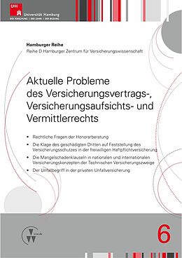 E-Book (pdf) Aktuelle Probleme des Versicherungsvertrags-, Versicherungsaufsichts- und Vermittlerrechts von 
