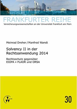 E-Book (pdf) Solvency II in der Rechtsanwendung 2014 von Manfred Wandt, Meinrad Dreher