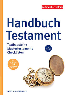 Kartonierter Einband Handbuch Testament von Otto N. Bretzinger