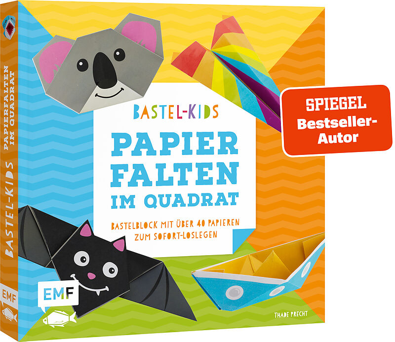 Papierfalten im Quadrat  Bastel-Kids
