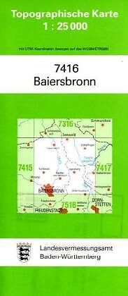 (Land)Karte Baiersbronn 1 : 25 000 von 