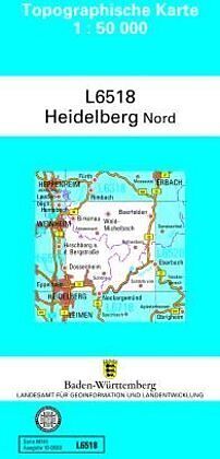 (Land)Karte L6518 Heidelberg-Nord von 
