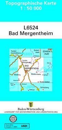 (Land)Karte L6524 Bad Mergentheim von 