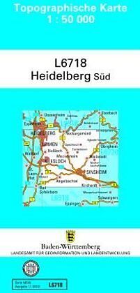 (Land)Karte L6718 Heidelberg-Süd von 