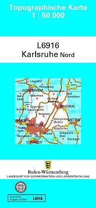 (Land)Karte L6916 Karlsruhe-Nord von 