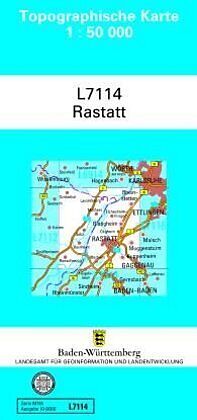 (Land)Karte L7114 Rastatt von 