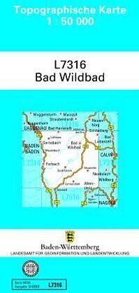 (Land)Karte L7316 Bad Wildbad von 