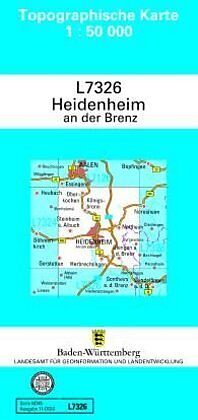 (Land)Karte L7326 Heidenheim an der Brenz von 