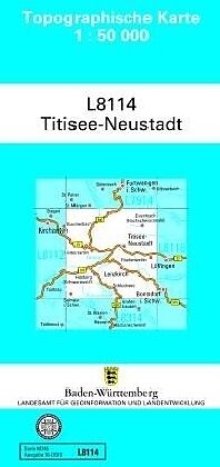 (Land)Karte L8114 Titisee-Neustadt von 