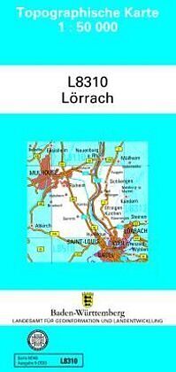 (Land)Karte L8310 Lörrach von 