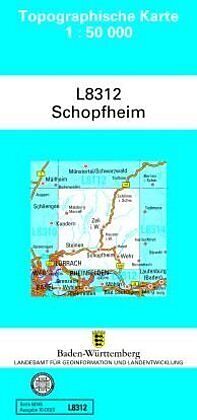 (Land)Karte L8312 Schopfheim von 