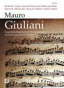 Mauro Giuliani Notenblätter Werke für Gitarre (z.T. mit Violine/Flöte)