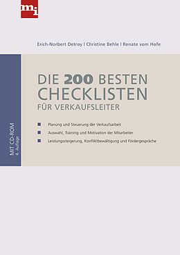 E-Book (pdf) Die 200 besten Checklisten für Verkaufsleiter von Christine Behle, Erich-Norbert Detroy, Renate vom Hofe