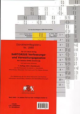 Kartonierter Einband DürckheimRegister® SARTORIUS OHNE §§ von Constantin von Dürckheim