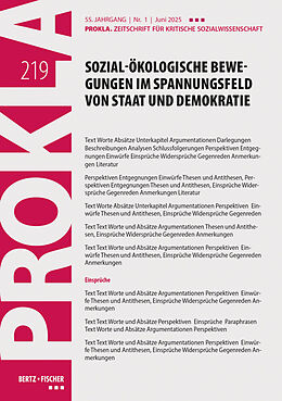 Kartonierter Einband Sozial-ökologische Bewegungen im Spannungsfeld von Staat und Demokratie von Prokla 219