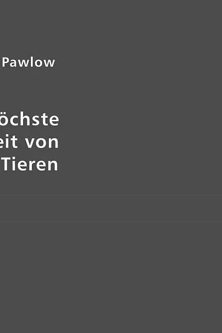 Die höchste Nerventätigkeit von Tieren