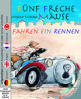 Fester Einband Fünf freche Mäuse fahren ein Rennen (Buch mit DVD) von Chisato Tashiro