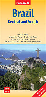 gefaltete (Land)Karte Nelles Map Landkarte Brazil: Central and South von 