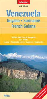 (Land)Karte Nelles Map Landkarte Venezuela - Guyana - Suriname - French Guiana 1:2,5 Mio. von 