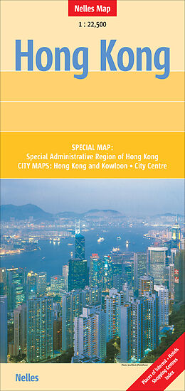 Carte (de géographie) pliée Nelles Map Landkarte Hong Kong de 