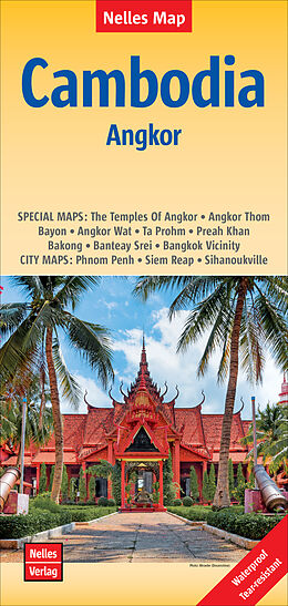(Land)Karte Nelles Maps Cambodia, Angkor, Polyart-Ausgabe von 