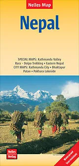 (Land)Karte Nepal | Népal von 