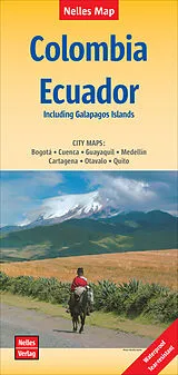 (Land)Karte Nelles Map Landkarte Colombia - Ecuador | Kolumbien, Ecuador von 