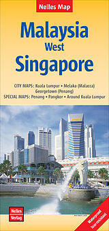 (Land)Karte Nelles Map Landkarte Malaysia: West, Singapore von 