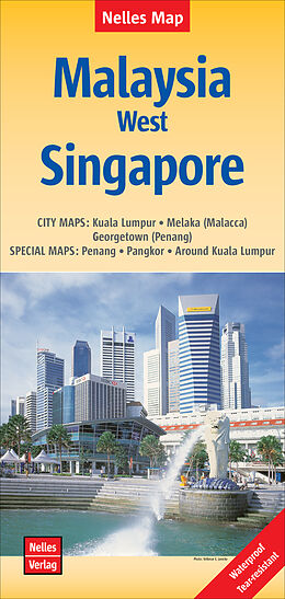 (Land)Karte Nelles Map Landkarte Malaysia: West, Singapore von 