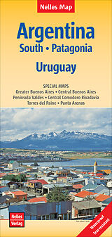 (Land)Karte Nelles Map Landkarte Argentina: South, Patagonia, Uruguay von 