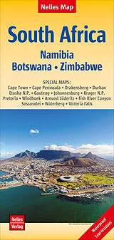 (Land)Karte Nelles Map Landkarte South Africa : South Africa, Namibia, Botswana, Zimbabwe | Südafrika | Afrique du Sud | África del Sur von 