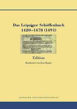 Fester Einband Das Leipziger Schöffenbuch 1420-1478 (1491) von 