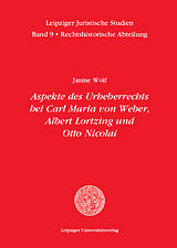 Janine Wolf Notenblätter Aspekte des Urheberrechts bei Carl Maria von Weber, Albert Lortzing un