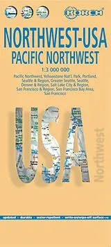 gefaltete (Land)Karte USA Northwest - Pacific Northwest, Borch Map von 
