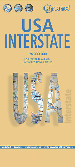 (Land)Karte USA Interstate, Borch Map von 