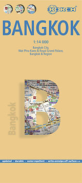 gefaltete (Land)Karte Bangkok, Borch Map von 