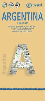 (Land)Karte Argentina, Argentinien, Borch Map von 