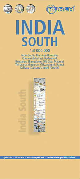 (Land)Karte India South, Südindien, Borch Map von 