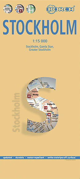 (Land)Karte Stockholm, Borch Map von 