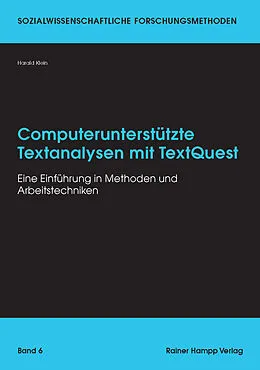 E-Book (pdf) Computerunterstützte Textanalysen mit TextQuest von Harald Klein