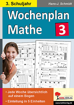 Kartonierter Einband Wochenplan Mathe / Klasse 3 von Hans-J. Schmidt