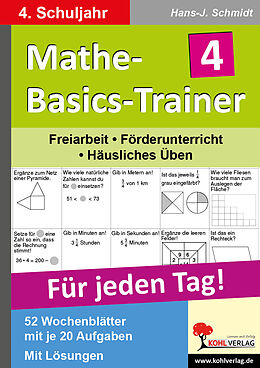 Geheftet Mathe-Basics-Trainer / Klasse 4 von Hans J Schmidt