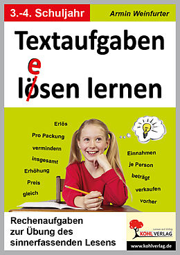 Geheftet Textaufgaben lösen lernen / Klasse 3-4 von Armin Weinfurter