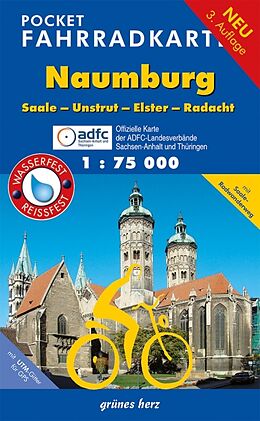 (Land)Karte Pocket-Fahrradkarte Naumburg, Saale-Unstrut-Elster-Radacht von Lutz Gebhardt