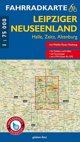 (Land)Karte Fahrradkarte Leipziger Neuseenland von 