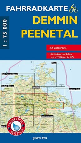 (Land)Karte Fahrradkarte Demmin, Peenetal von 