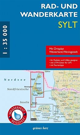 (Land)Karte Rad- und Wanderkarte Sylt von 