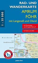 (Land)Karte Rad- und Wanderkarte Amrum, Föhr mit Langeneß und Oland von 