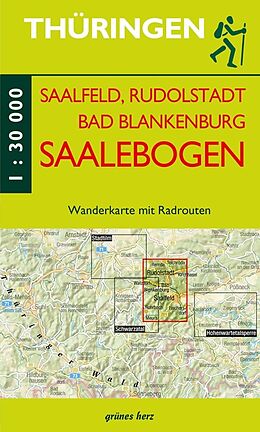 (Land)Karte Wanderkarte Saalfeld, Rudolstadt, Bad Blankenburg am Saalebogen von 