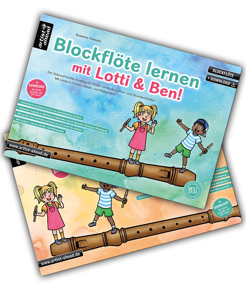 Blockflöte lernen mit Lotti & Ben  Band 1 + 2 im Set!